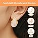 UAIAGM Vintage Earrings for Women Gold Clear Teardrop Chunky Earring Acrylic Hoops Fashion Jewelry Stylish Statement Earings Present Elegant for Party Evening Dance