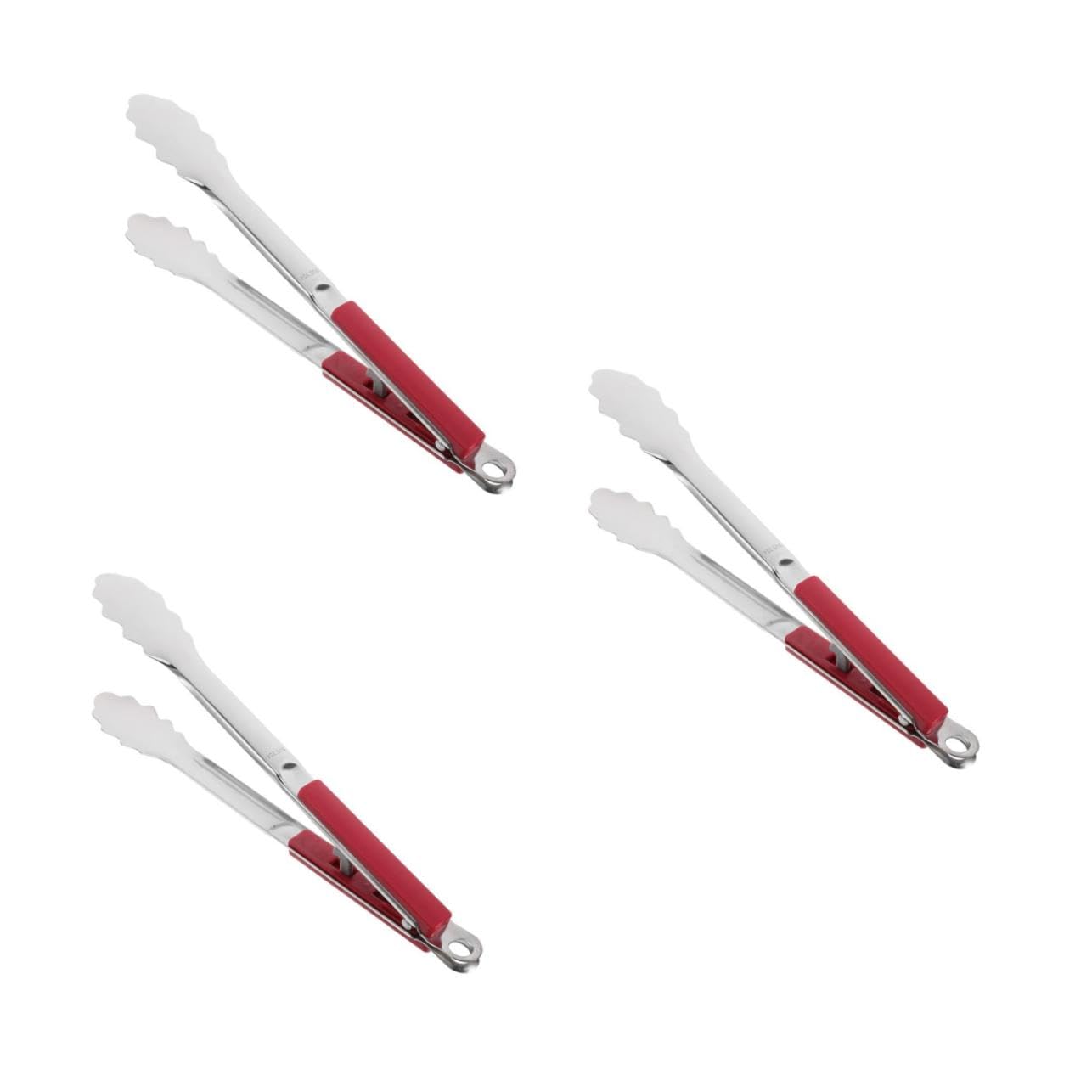 ifundom 3 Pezzi Clip di pesce alla griglia pinza cucinando servire grigliare dovere Pinze da barbecue Pinze per grigliate pinze pesanti pinze per cucinare pinze per grill acciaio 304 rosso