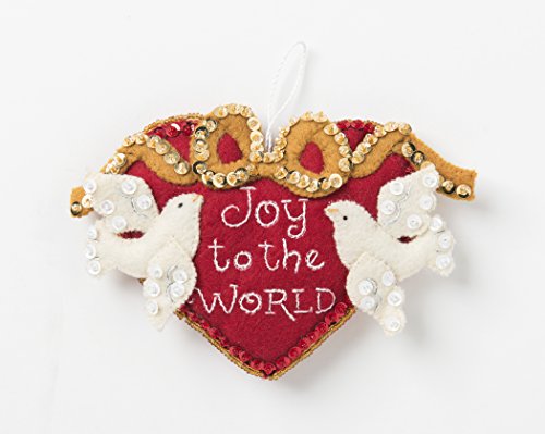 Image of Bucilla Christmas Angel Stocking Kit, Blue, Gold, White, 18 inch Felt Stocking kit