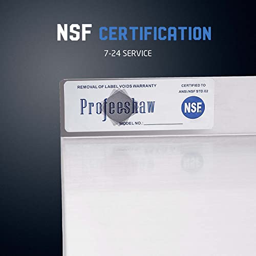 Image of Profeeshaw NSF Stainless Steel Shelf 14 inch x 24 inch, Commercial Wall Shelving