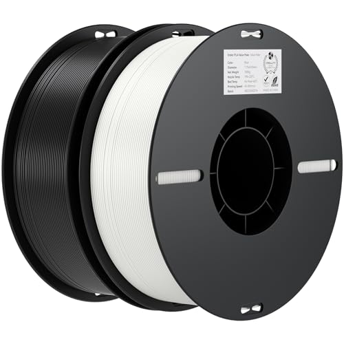 Creality Ender-PLA Filament Value Pack (Blanc+Noir), 2KG Bobine Filament PLA 1.75mm RÃ©sistant pour Imprimante 3D, Neatly Wound Impression Fluide, Non Colmatage et DÃ©formation