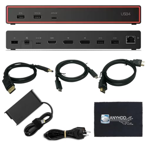 Estación de acoplamiento USB 4 HDMI DisplayPort 40BF0100US adaptador 135W