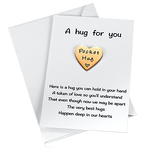 MIXJOY Cute Little Heart Pocket Hug Token & Gift Card - Isolation NHS Social Distancing Thinking of You Love Gift For Family and Friends