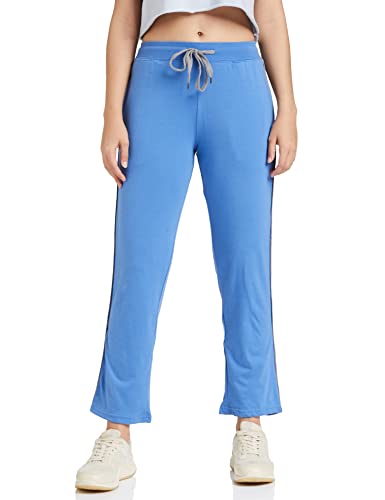 Image of Amazon Brand - Symbol Women's Relaxed Fit Cotton, Polyester Track Pant (SB-AW21TR-701 Blue XS Blue Xs)