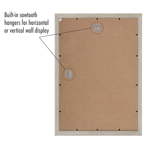 Americanflat A3DWOOD A3 Picture Frame With Shatter-Resistant Glass - 11.7X16.5 Frame With Engineered Wood - Signature Collection - A3 Frame For Wall Display - Driftwood thumb #5