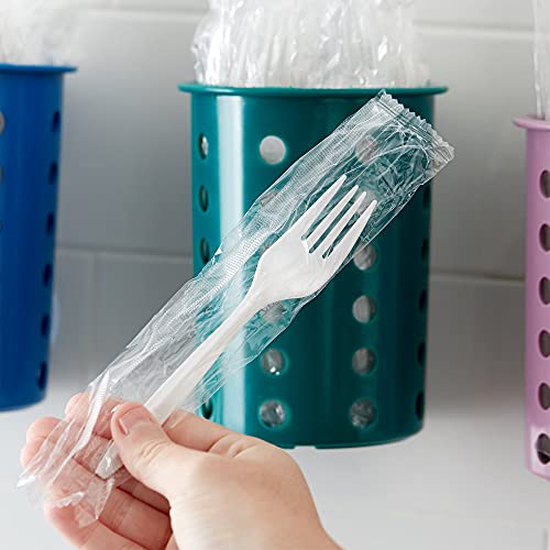 Concession Essentials Medium Weight Individually Wrapped Plastic Forks Great for Take-Out. (100 Pieces) by Concession Essentials - Image 3
