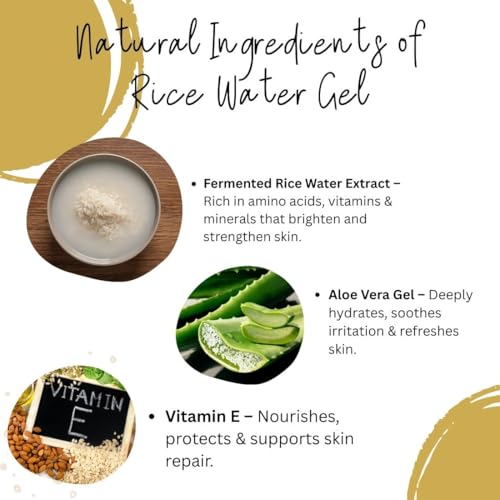 Image of Khadi 100% Pure Natural & Herbal Rice Water Aloevera Gel | Quick Absorbing Aloe Vera Gel Moisturizer for Face, Skin & Hair - 200gm
