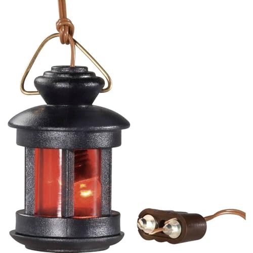 Weihnachtskrippe in Laterne 30 Kahlert Licht 20646 - Minipuppenzubehör - Kunststofflaterne schwarz