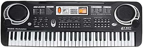 Electronic Musical Piano, Children 61 Keys Electronic Organ Baby Early Education Educational Little Piano Toy Keyboard Piano for Kids(US Plug 110V)