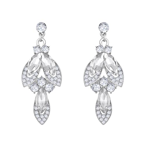 Image of Atasi International American Diamond Style Crystals Necklace with Earrings Jewellery Set for Women and Girls | Suited for Party, Wedding, Engagement, Special Occasions | Gift for Her
