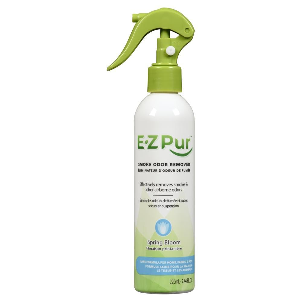 E-Z Pur Smoke Odor Eliminator / Neutralizer to kill bad Smell of Smoke Odors and other Airborne lingering odors in House / Bathrooms / Fabrics / Curtains / Restaurants / Cars, etc. Eco-friendly Clean, fresh, Refreshing Air with Long-Lasting Fragrance anywhere (220 ml) (Smoke Odor)