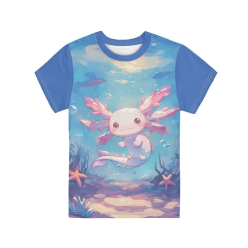 Image of Novelty 3D Graphic T Shirts for Kids Crew Neck Funny Animal Print Short Sleeve Girls Tshirts 3-16 Years
