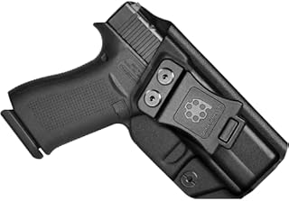 Amberide IWB KYDEX Holster Fit: Glock 43/43X & Glock 43X MOS Pistol | Inside Waistband | Adjustable Cant | US KYDEX Made (Black, Right Hand Draw (IWB))