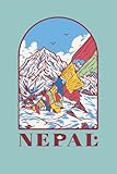 Notizbuch: Nepal Notizbuch | 6x9 Zoll DIN A5 | 100 Seiten liniert | Bergsteiger Notizheft | Reisen Tagebuch | Tibet Reisetagebuch