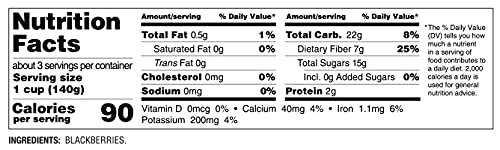 Happy Belly whole Blackberries, 16 Oz