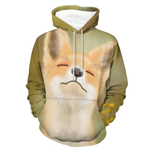 Hoodie renard homme femme UMENG résolvez le dilemme du pull confortable et stylé S