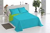 Colcha bouti BICOLOR MR. Cama 90 cm. Turquesa-Pistacho - Sedalinne