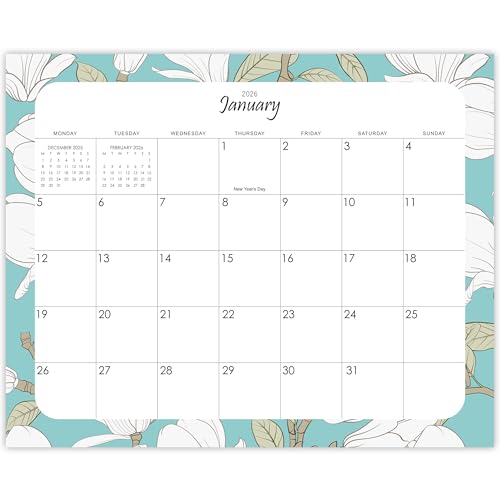 2026 Magnetic Calendar for Refrigerator - 18 Month Floral Design Fridge Calendar with Strong Magnet & Thick Paper | Stay Organized for Home Office