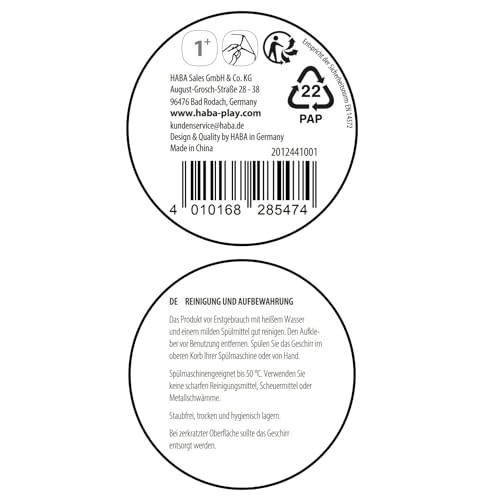 HABA Kinderteller Pinguin – Praktischer Melamin-Teller mit Pinguinmotiv – Rutschfest – spülmaschinengeeignet – Ab 12 Monaten – 2012441001