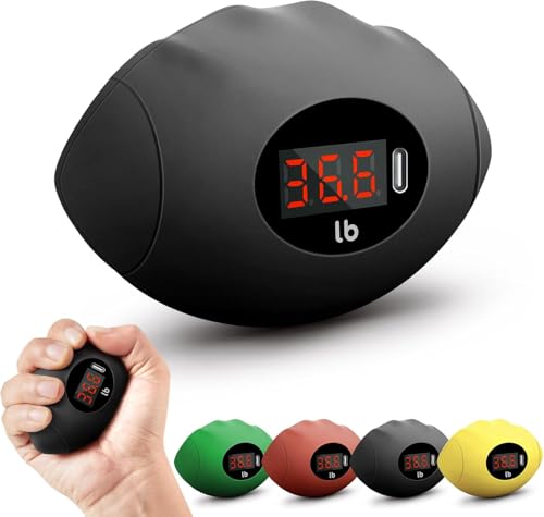 DIOTUSS Hand Grip Strengthener, Rechargeable Digital Grip Strength Trainer up 220.4 Lbs(100kg) Hand Grip Exerciser Equipment for Strength Training-Forearm-Gripper-Finger, Stress Balls for Adults/Kids (Black)