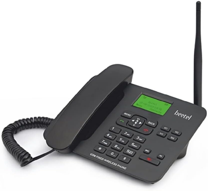 Beetel F1K+ GSM Fixed Cordless Landline Phone,Support Quad Band 2G,LCD Display,Speed Dial,Calender,4 Languages Support,Two Way Speaker,Hotline Function with Keypad Lock,Alarm,Low Battery Alert(Black)