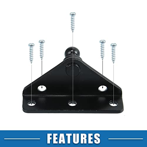 A Absopro Car Gas Spring Mounting Bracket 10Mm Ball Stud Bracket With 20 Screws Black Set Of 4 #TOP4