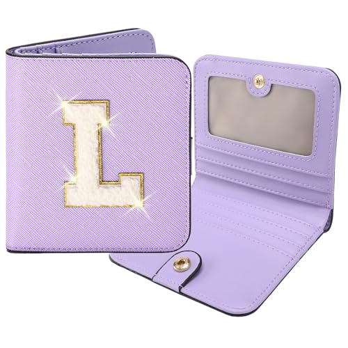 Image of RNIEGA Initial Wallet Women Small Teen Girl Gifts Trendy Stuff Girls Wallets Personalized Christmas Birthday Gift for Women Friends Daughter Granddaughter 6 7 8 9 10 11 12 13 Year Old Purple L