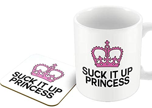 The Victorian Printing Co - Suck it up Princess - Mug & Coaster Set - Mug and Coaster Set