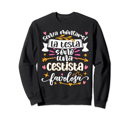 Cestista Favolosa Idee Ragazza Donna Pallacanestro Femminile Sweatshirt