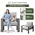 Aoxun Patio Furniture Set, Aluminum Patio Set with Fire Pit Table and 5" Thicken & Washable Cushion, Waterproof Outdoor Furniture, Outdoor Couch Sectional for Backyard (7 Seats/F, Grey)