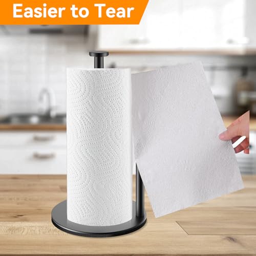 Soporte para rollo de cocina de acero inoxidable con base pesada antivuelco 7
