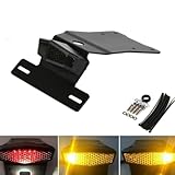 KLR650 Fender Eliminator Kit - Tail Tidy Compatible with 2022 2023 2024 KLR650 - License Plate Bracket with Rear Tail Brake Light (Smoke)