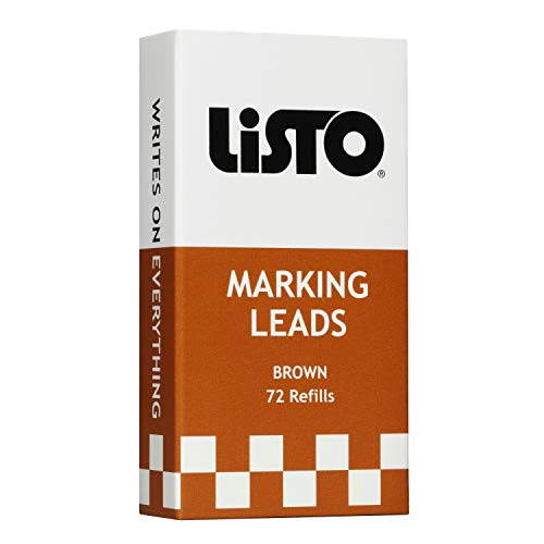 Listo 162 Marking Pencils Refill - Box of 72 Grease Pencils/China Marking Pencils/Wax Pencils (Brown)