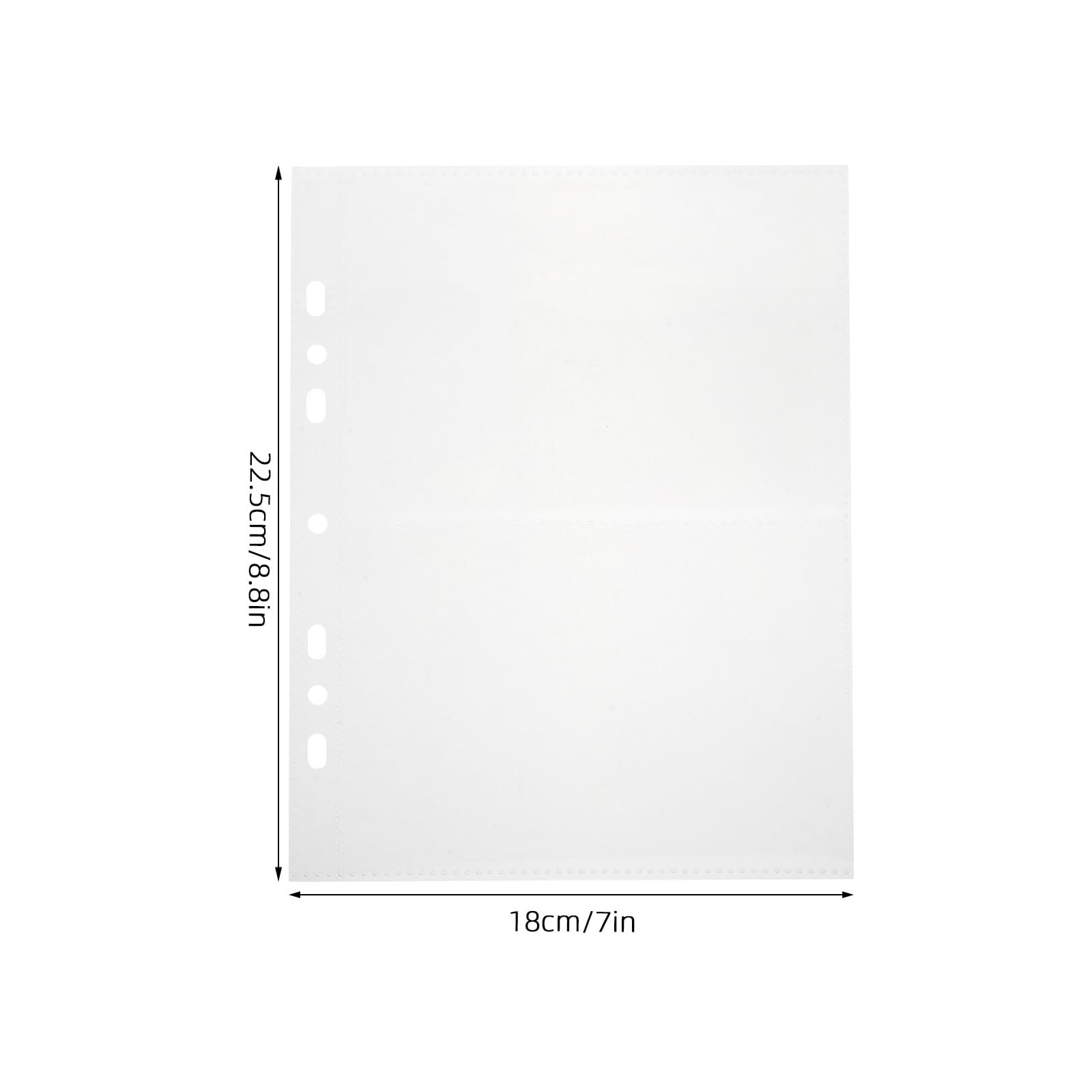 Gatuida 80 fogli di protezione per raccoglitori - Raccoglitore di pagine in plastica A5 con 7 fori - Fogli trasparenti per la conservazione di foto, inserti di ricambio per album scolastici da ufficio