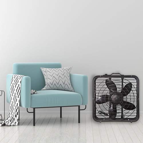 Comfort Zone CZ200ABK Electric-Household-Box-Fans, Small, Black