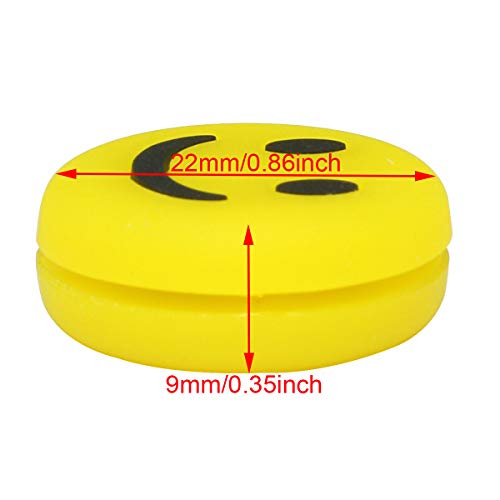image for ZRM&E 4pcs Smile Head Tennis Racquet Dampeners Natural Rubber Tennis R