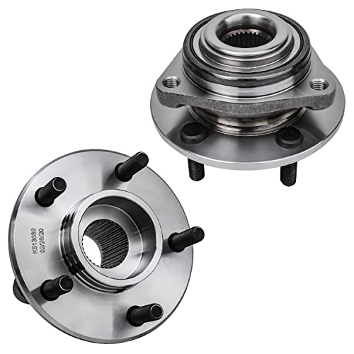Image of Detroit Axle - Pair Rear Wheel Bearing Hubs for 1997 1999 2000 2001 Plymouth Prowler 2001 2002 Chrysler Prowler, 2 Driver and Passanger Side Wheel Bearing and Hubs Assembly Replacement