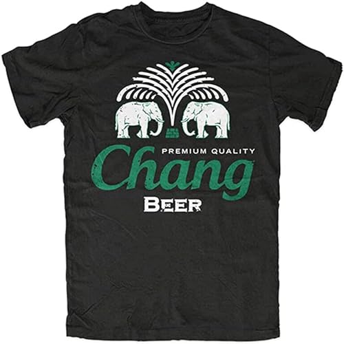 MUZHILIN Chang Beer T-Shirt Thailand, Elephant, Bangkok, Logo, Hangover, Fun Black L MUZHILIN Chang Beer T-Shirt Thailand, Elephant, Bangkok, Logo, Hangover, Fun Black L