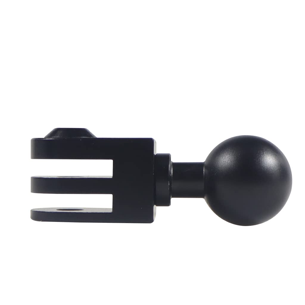 Adattatore Testa Sfera 17mm In Alluminio Per GoPro | Staffa A Vite 1/4 Per Action Cam E Smartphone - 2