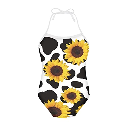 Image of Pinupub Girls One Piece Swimsuit Off Shoulder Halter Neck Cute Fashion Hawaiian Tropical Bathing Suit