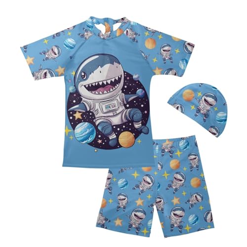 Boys Swimsuits Kids Swim Set for Children Rash Guard Sets with Hat