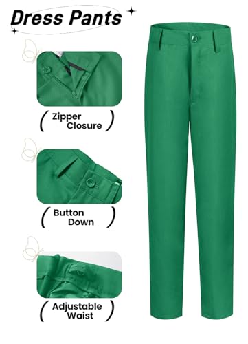 Image of YuanLu Toddler Boys Formal Suits Set,Vest Pants Dress Shirt and Tie for Kids Boy Wedding Ring Bearer Oufit