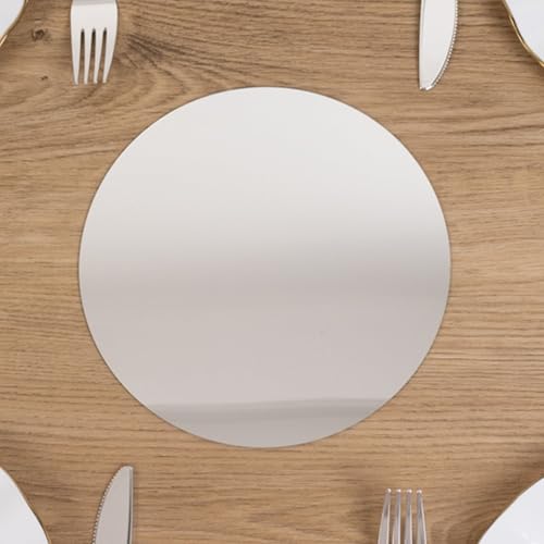 10 Platos Decorativos Redondos Plateados 8 Pulgadas miniatura 7