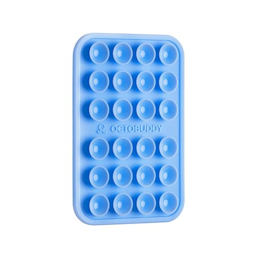 Image of OCTOBUDDY Classic Silicone Suction Phone Case Adhesive Mount Baby Blue Jay