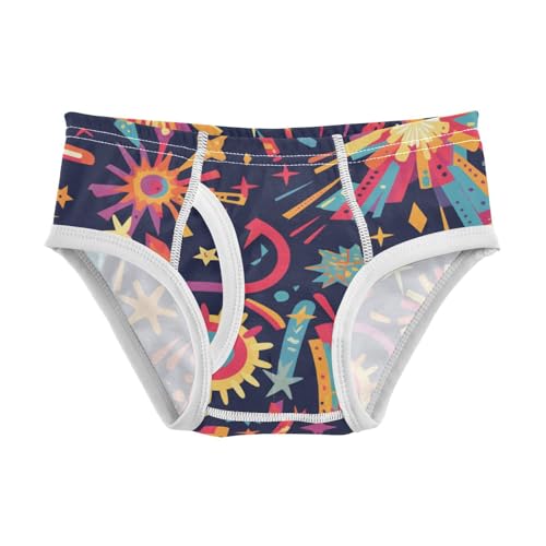 KLL Firework Pattern Baby Boys Pure Cotton Briefs Underwear Cute Children Panties