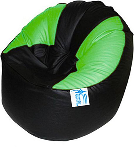 Image of XXXL Muddha Chair Without Beans (Black and Green)