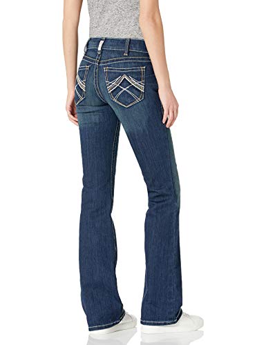 Ariat Female R.e.a.l. Mid Rise Stretch Whipstitch Boot Cut Jean Ocean 34 #TOP1