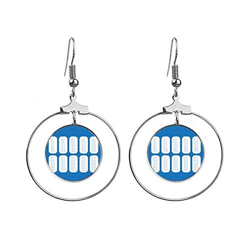 Boucles d'oreilles table de multiplication en métal parfaites pour l'école