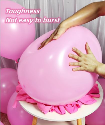 Image of 90 Pack Pink Balloons 18 Inch Pink Latex Large Balloons - Various Party Decorations