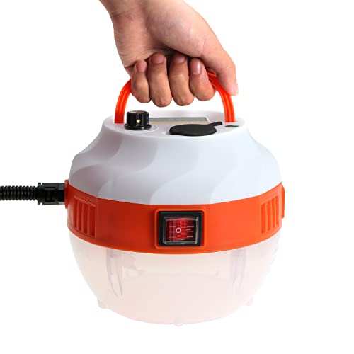 2500W High Pressure Steam Cleaner, Handheld Portable High Temperature Steam Cleaning Machine for Kitchen Bathroom Grout Tile Furniture and Cars, with Cleaning Tool Kit (white&orange)